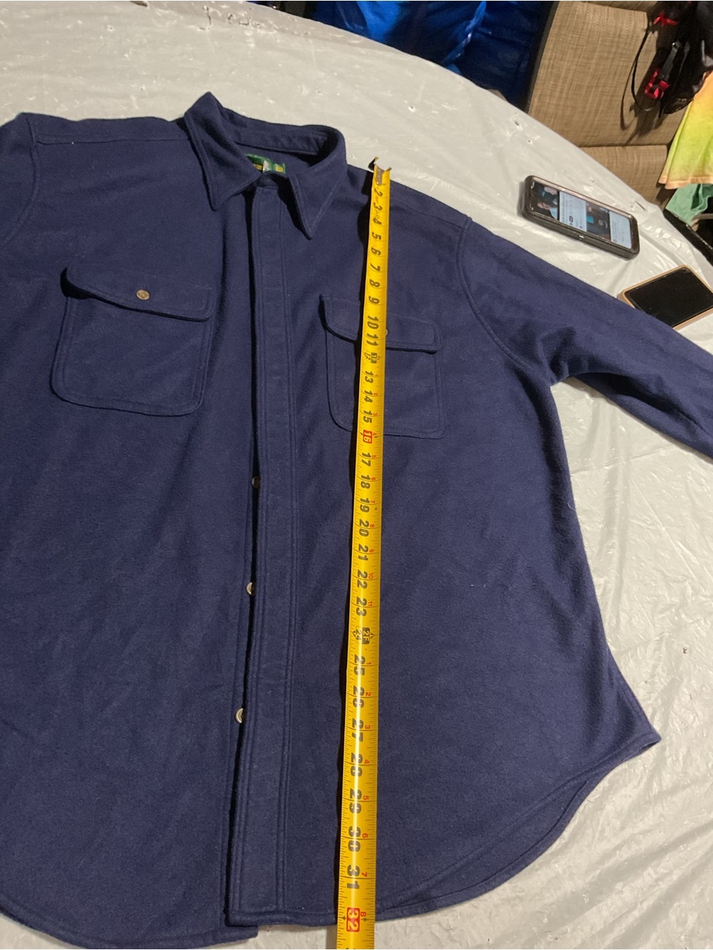 Navy Button-Up Shirt Jacket - Picture 5 of 7